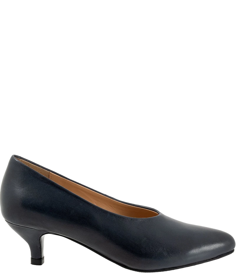Trotters Kimber Leather Kitten Heel Pumps