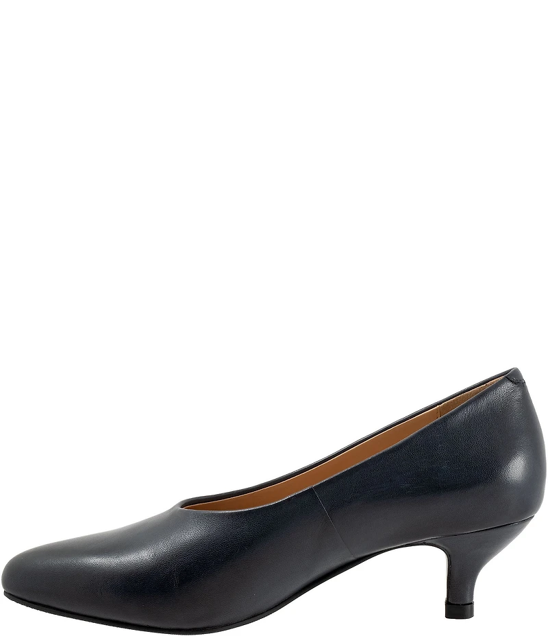 Trotters Kimber Leather Kitten Heel Pumps