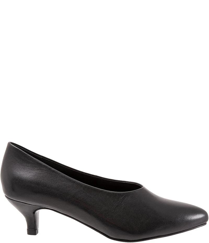 Trotters Kimber Leather Kitten Heel Pumps