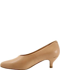 Trotters Kimber Leather Kitten Heel Pumps