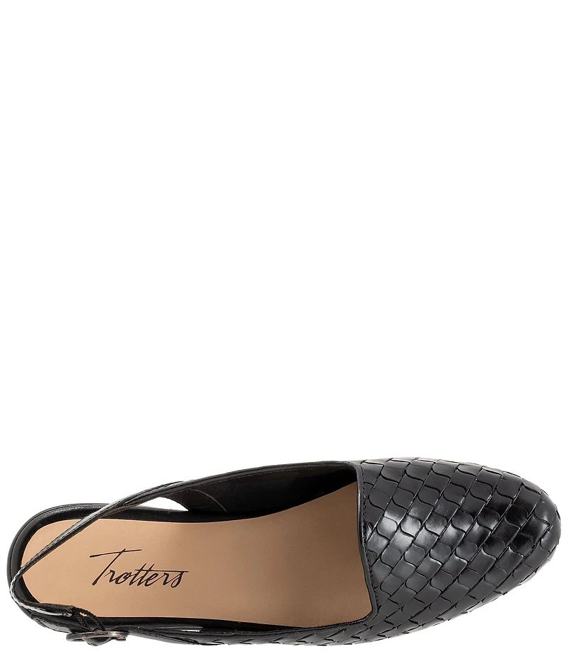 Trotters Lea Woven Leather Sling Flats