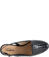 Trotters Lea Woven Leather Sling Flats
