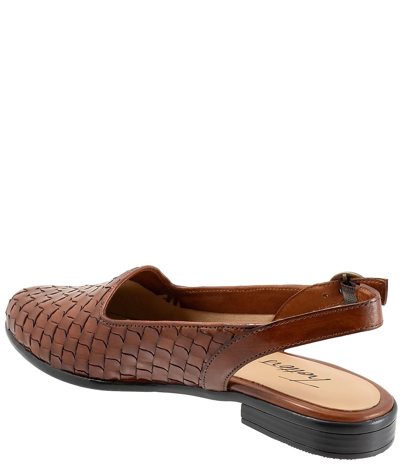 Trotters Lea Woven Leather Sling Flats