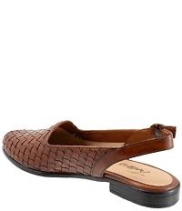Trotters Lea Woven Leather Sling Flats
