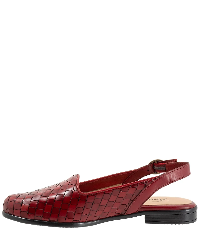 Trotters Lea Woven Leather Sling Flats