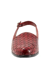 Trotters Lea Woven Leather Sling Flats