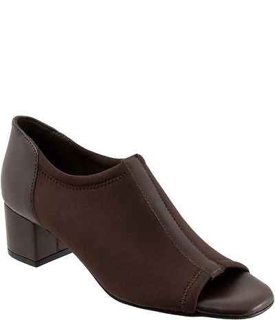 Trotters Lennon Peep Toe Block Heel Pumps