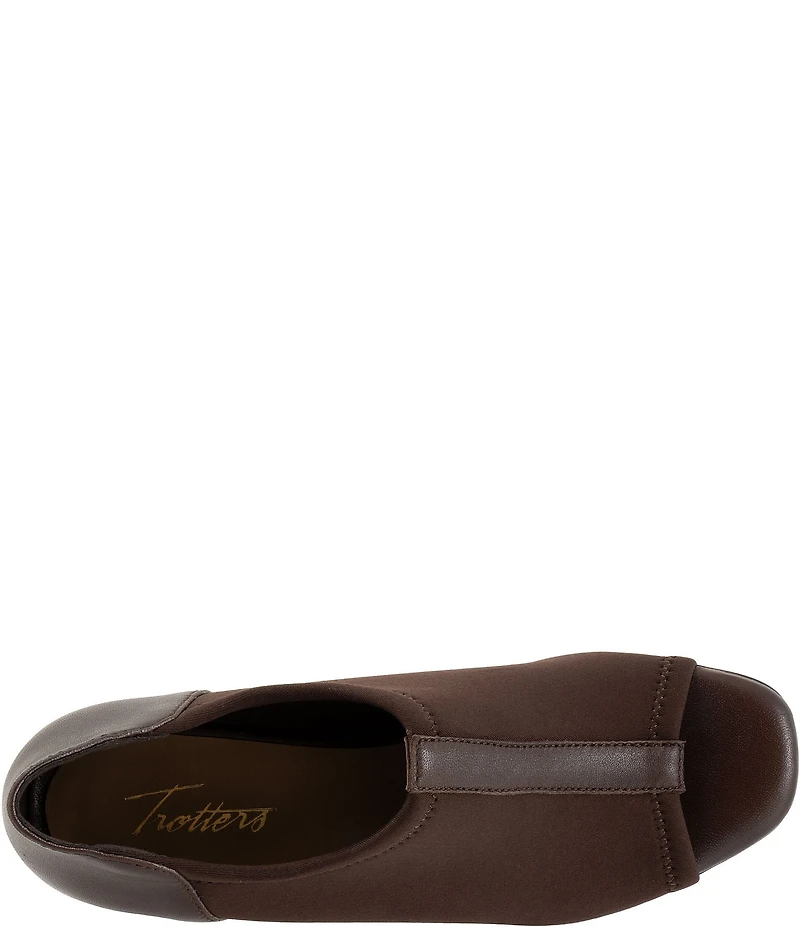 Trotters Lennon Peep Toe Block Heel Pumps