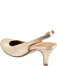 Trotters Lexi Bridal Metallic Leather Slingback Pumps