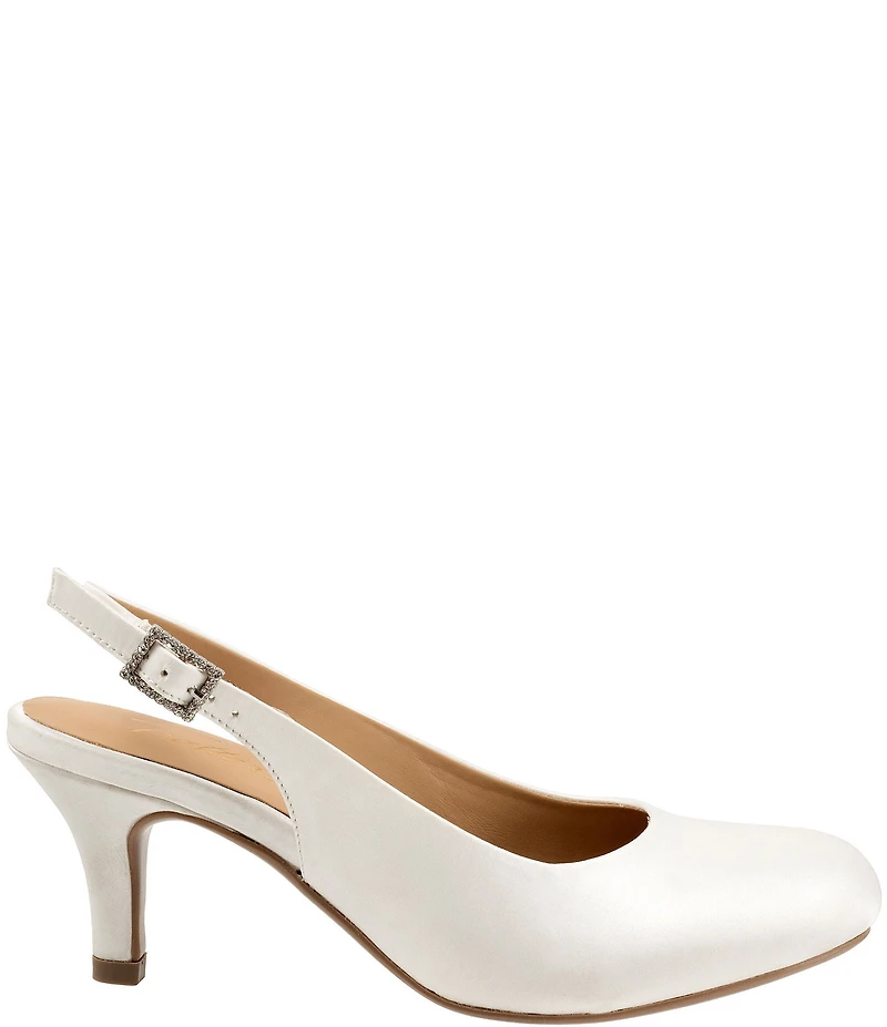 Trotters Lexi Bridal Satin Slingback Pumps