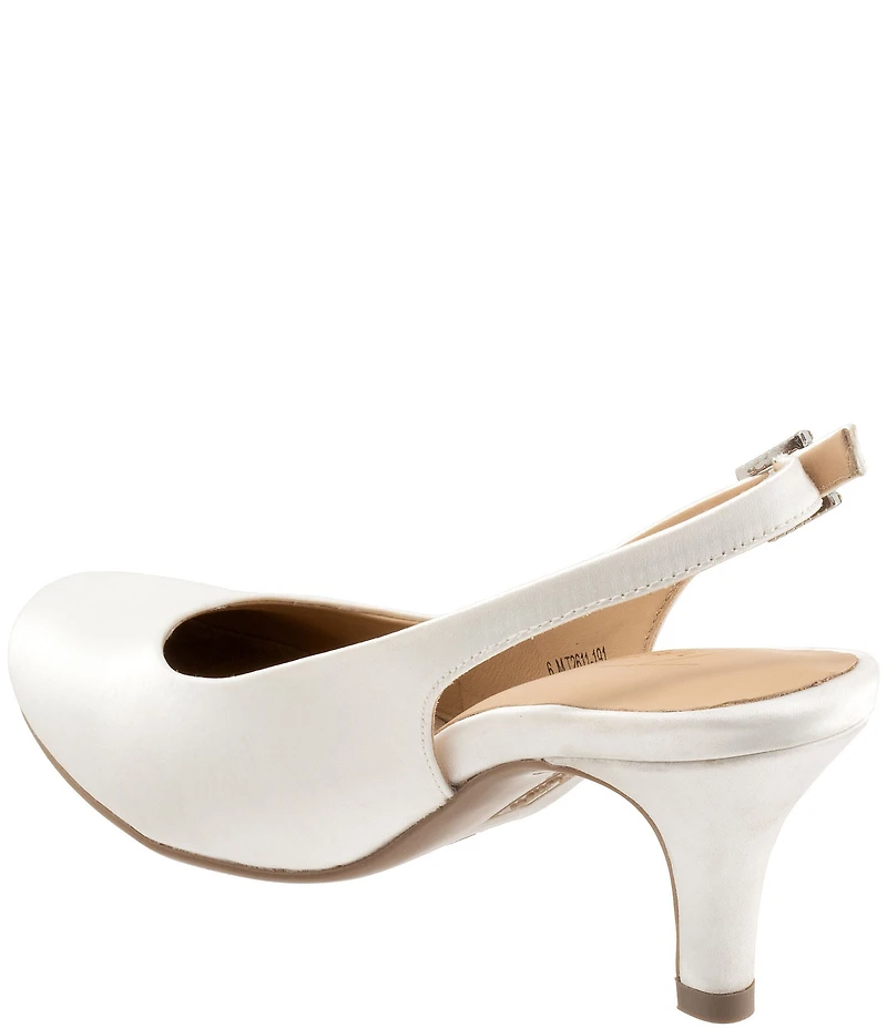 Trotters Lexi Bridal Satin Slingback Pumps