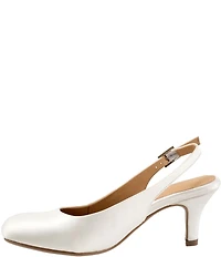Trotters Lexi Bridal Satin Slingback Pumps