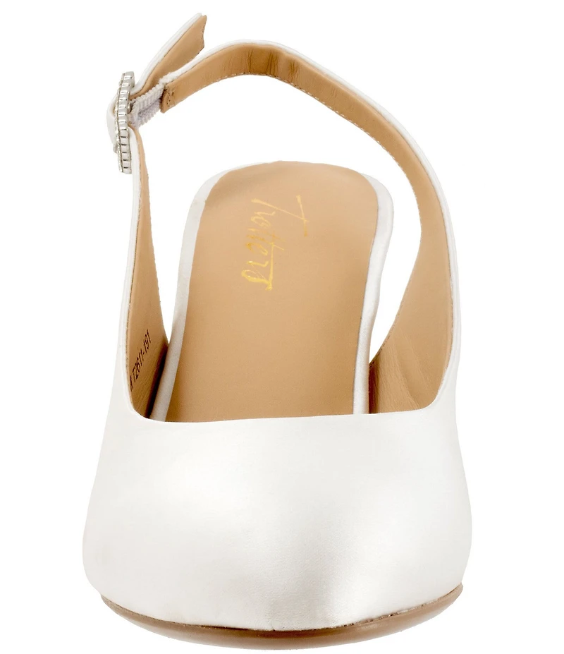 Trotters Lexi Bridal Satin Slingback Pumps