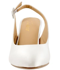 Trotters Lexi Bridal Satin Slingback Pumps