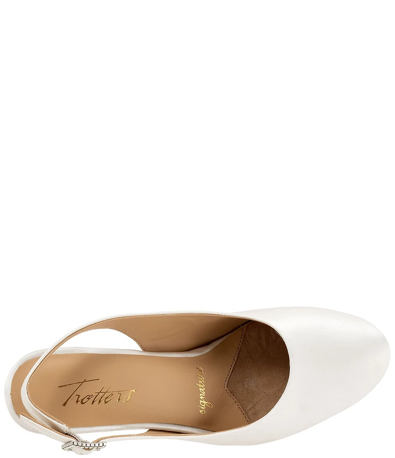 Trotters Lexi Bridal Satin Slingback Pumps