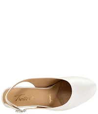 Trotters Lexi Bridal Satin Slingback Pumps