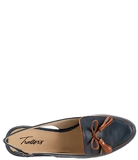 Trotters Lillie Leather Tassel Bow Slingback Flats