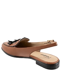 Trotters Lillie Leather Tassel Bow Slingback Flats