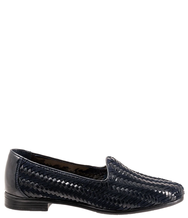 Trotters Liz III Woven Leather and Suede Loafers