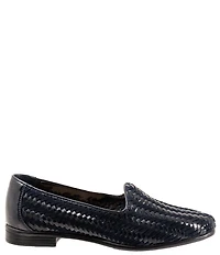 Trotters Liz III Woven Leather and Suede Loafers