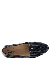 Trotters Liz III Woven Leather and Suede Loafers
