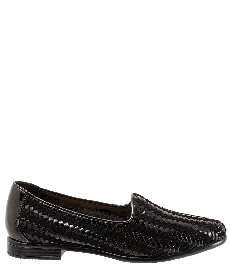 Trotters Liz III Woven Leather and Suede Loafers