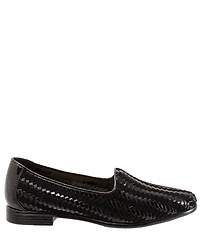 Trotters Liz III Woven Leather and Suede Loafers