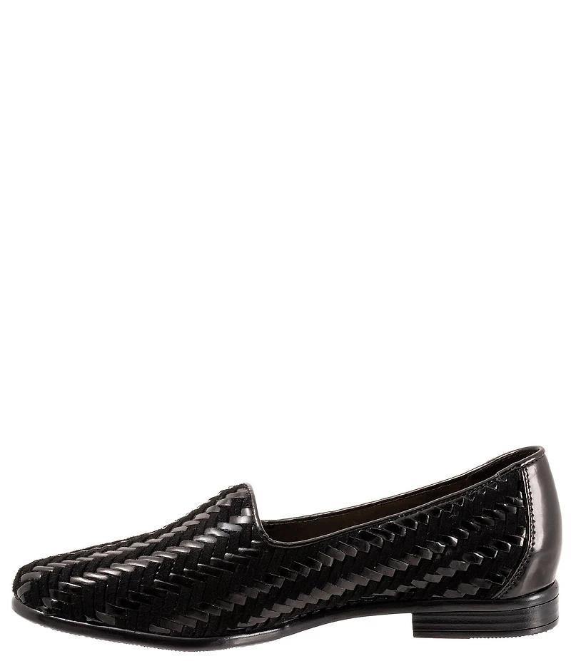 Trotters Liz III Woven Leather and Suede Loafers