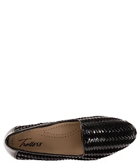 Trotters Liz III Woven Leather and Suede Loafers