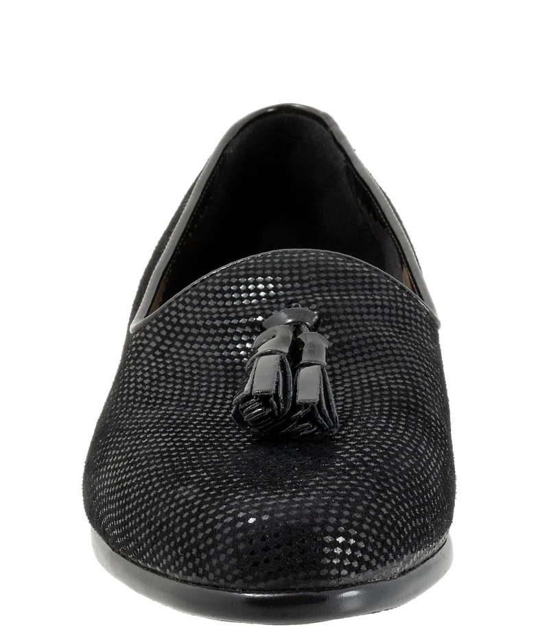 Trotters Liz Tassel Dotted Leather Loafers