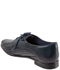 Trotters Lizzie Herringbone Woven Leather Lace Up Dress Oxfords