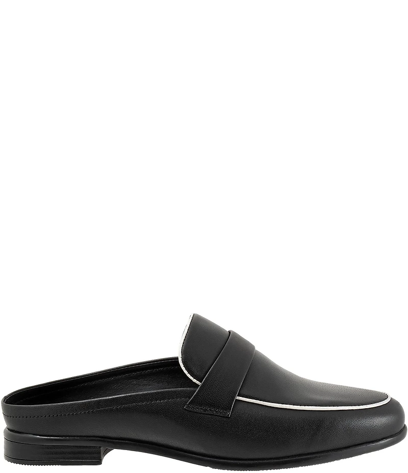 Trotters Lola Leather Piping Mules