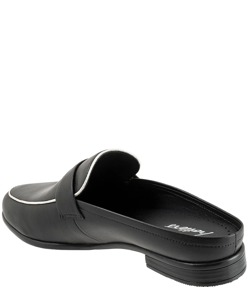 Trotters Lola Leather Piping Mules