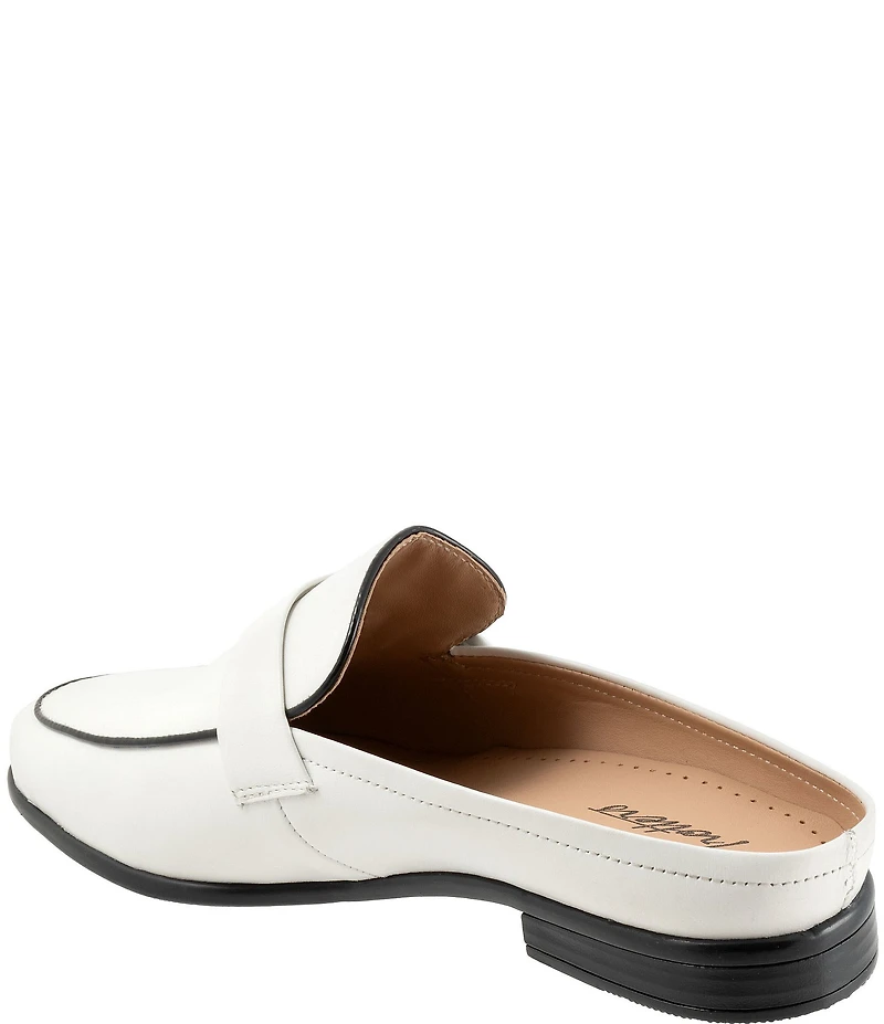 Trotters Lola Leather Piping Mules