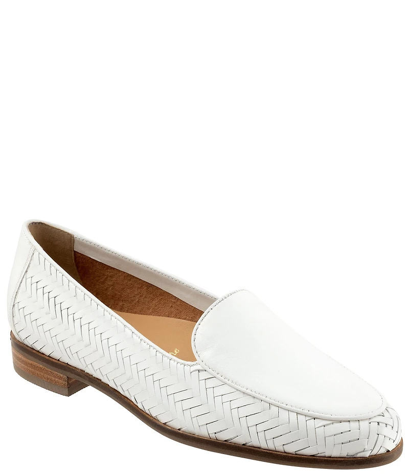 Trotters Lyric Woven Leather Loafers