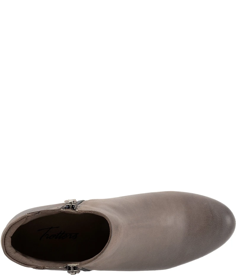 Trotters Major Embossed Leather Booties