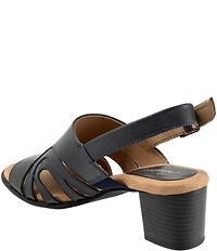 Trotters Mariam Leather Slingback Block Heel Sandals