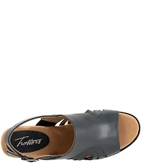 Trotters Mariam Leather Slingback Block Heel Sandals