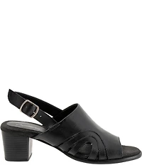 Trotters Mariam Leather Slingback Block Heel Sandals