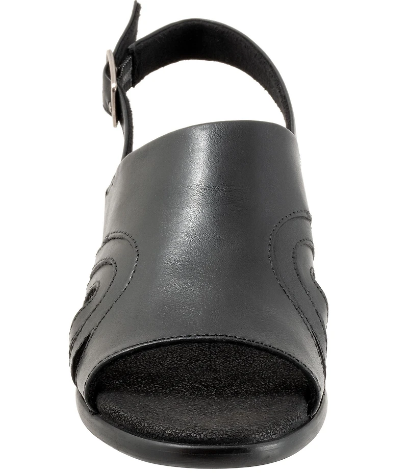 Trotters Mariam Leather Slingback Block Heel Sandals