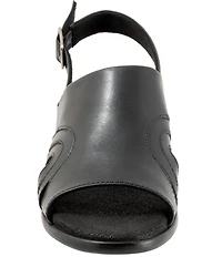 Trotters Mariam Leather Slingback Block Heel Sandals