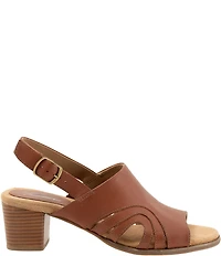 Trotters Mariam Leather Slingback Block Heel Sandals