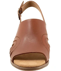 Trotters Mariam Leather Slingback Block Heel Sandals