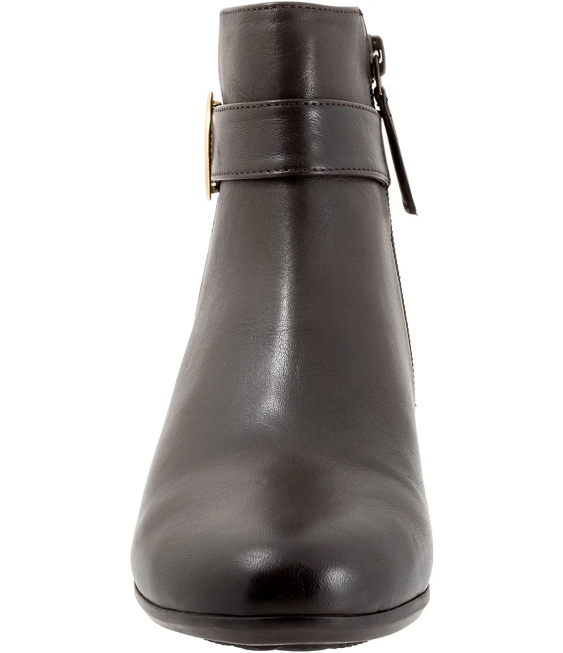 Trotters Melody Leather Hardware Detail Booties