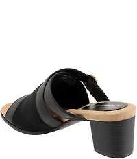 Trotters Mitzie Leather Buckled Slide Sandals