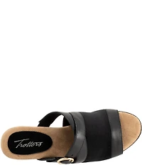 Trotters Mitzie Leather Buckled Slide Sandals