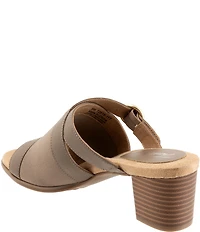 Trotters Mitzie Leather Buckled Slide Sandals