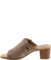 Trotters Mitzie Leather Buckled Slide Sandals