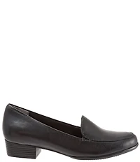 Trotters Monarch Leather Slip-On Block Heel Loafers