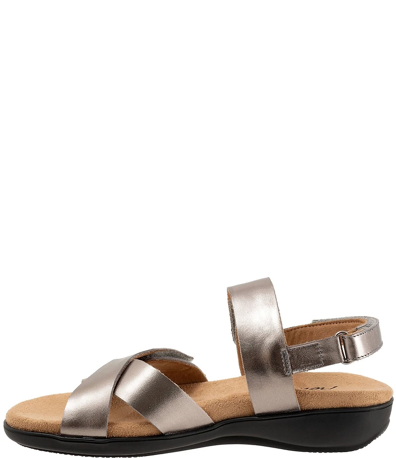 Trotters River Metallic Leather Sandals